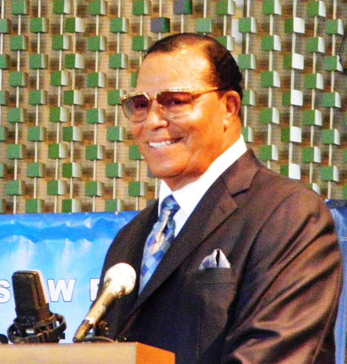Minister Louis Farrakhan, national representative of the Nation of Islam, spoke at a South Los Angeles church June 17 at the Urban Issues Breakfast Forum. (Photo courtesy of Fifth Avenues Times)